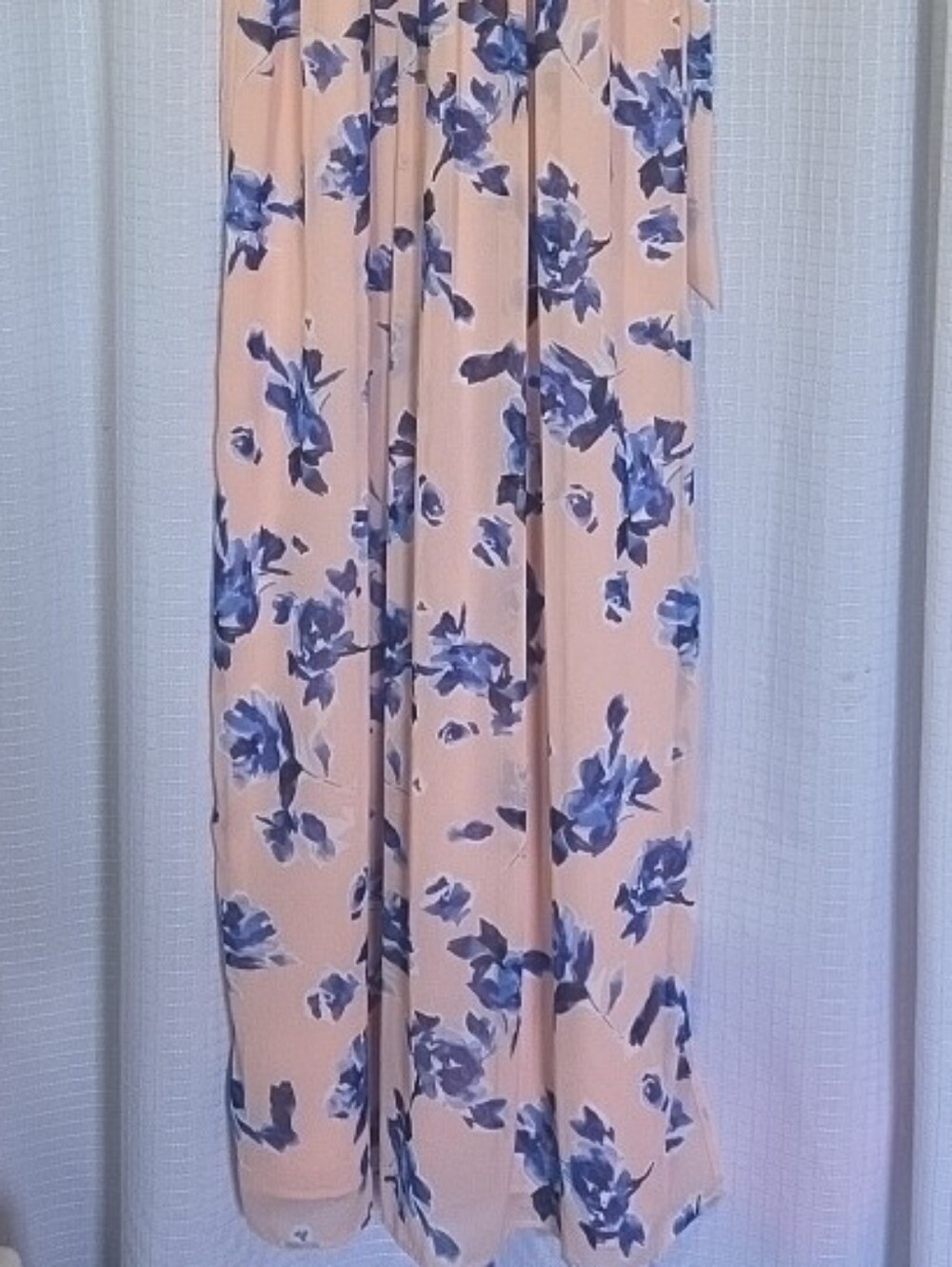 Eliza J Floral Chiffon Halter Maxi Dress Womens Size 8 Pink Blue Wedding NWT - Picture 2 of 13